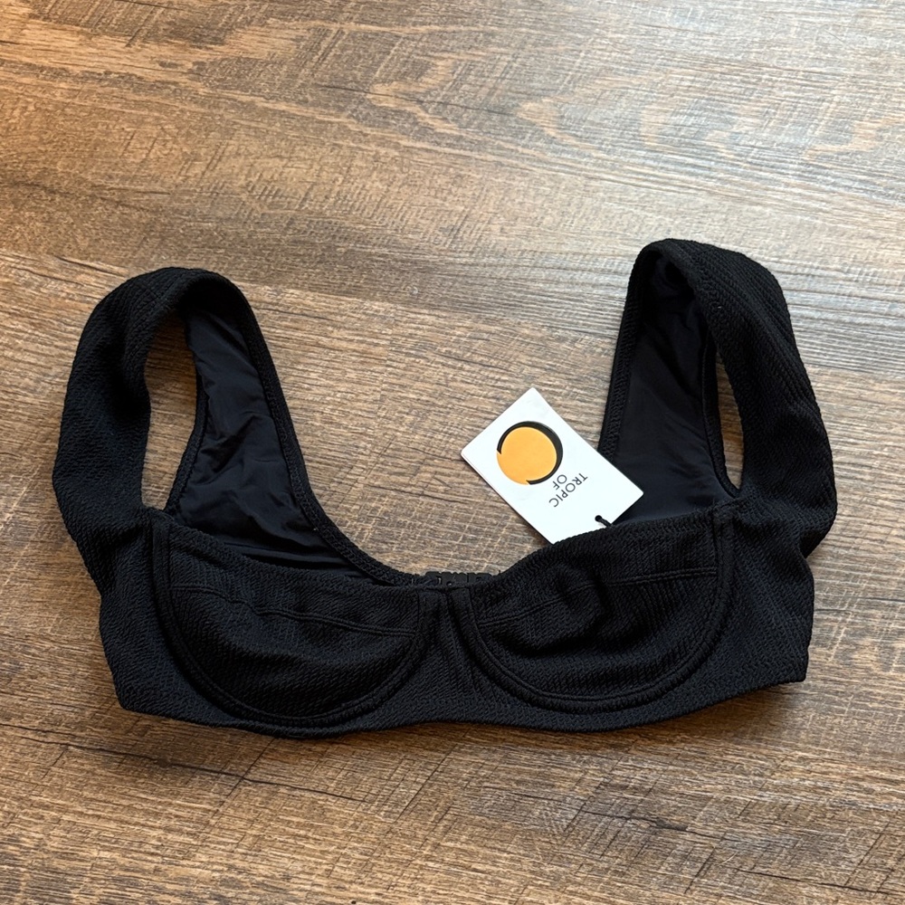 Tropic of C Black Bikini Top